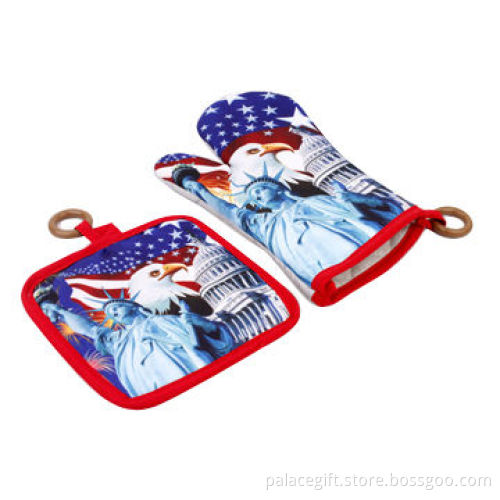 Printed Oven Mitts, Promotional, Advertising, Heat-insulated